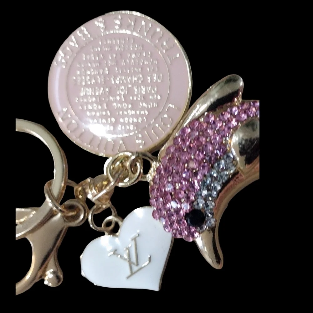 Louis Vuitton Trunks & Bags Charm, 35mm & Louis Vuitton Heart Shaped Zipper Pull